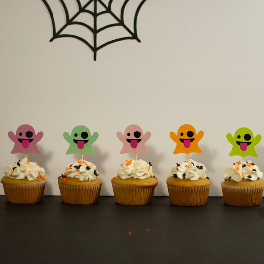 Colourful Ghost Cupcake Toppers