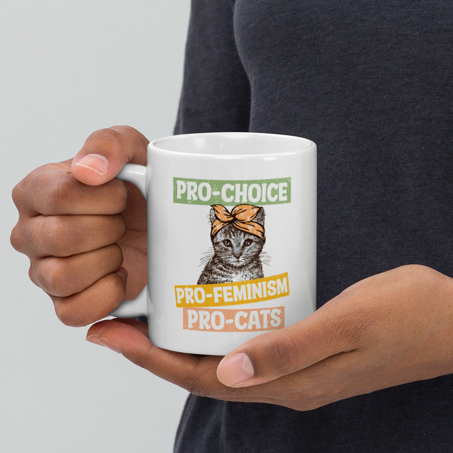 Pro-Choice, Pro-Feminism, Pro-Cats Coffee Mug