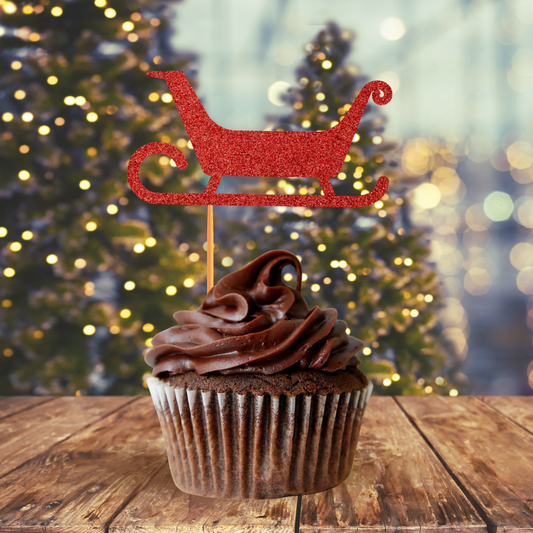 Sleigh Cupcake Toppers