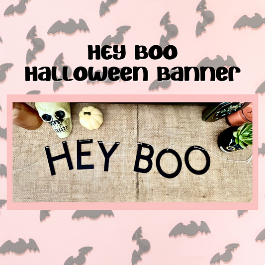 Hey Boo Halloween Banner