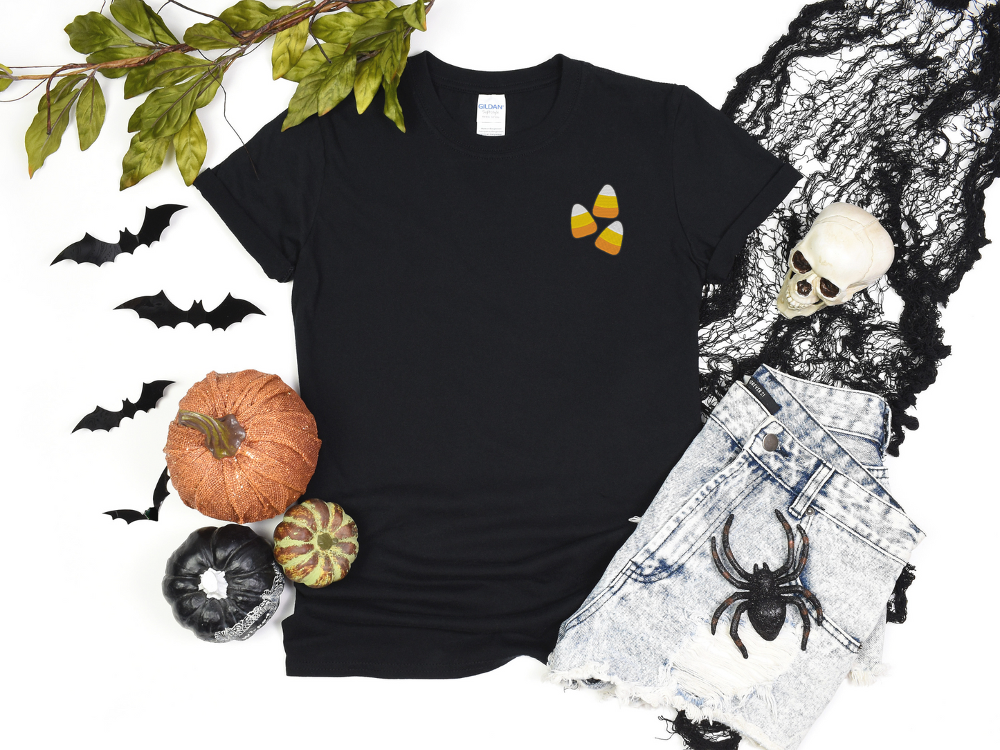 Embroidered Candy Corn T-shirt