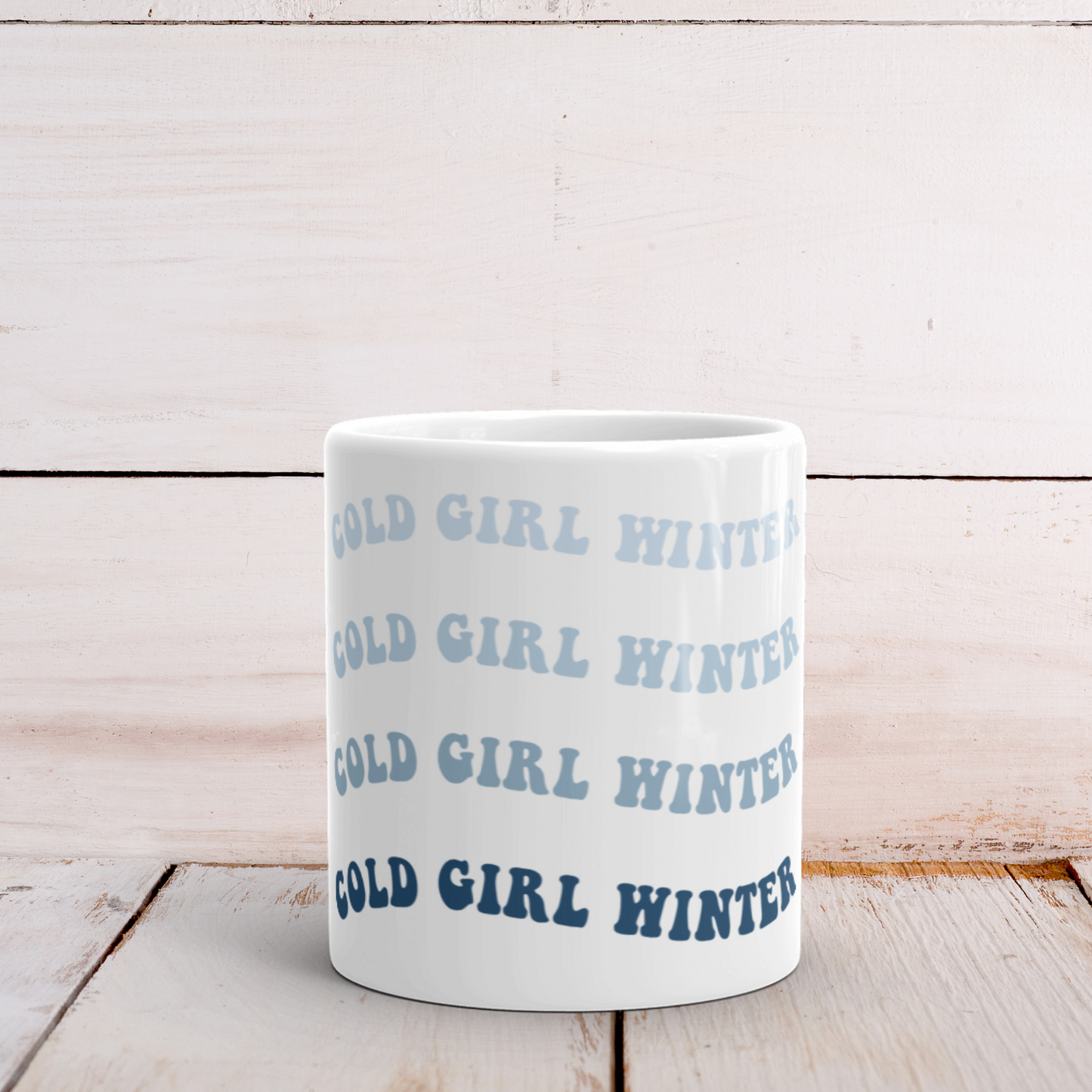 Cold Girl Winter Mug and Coaster Gift Set