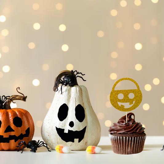Trick-or-treat Bag Cupcake Toppers