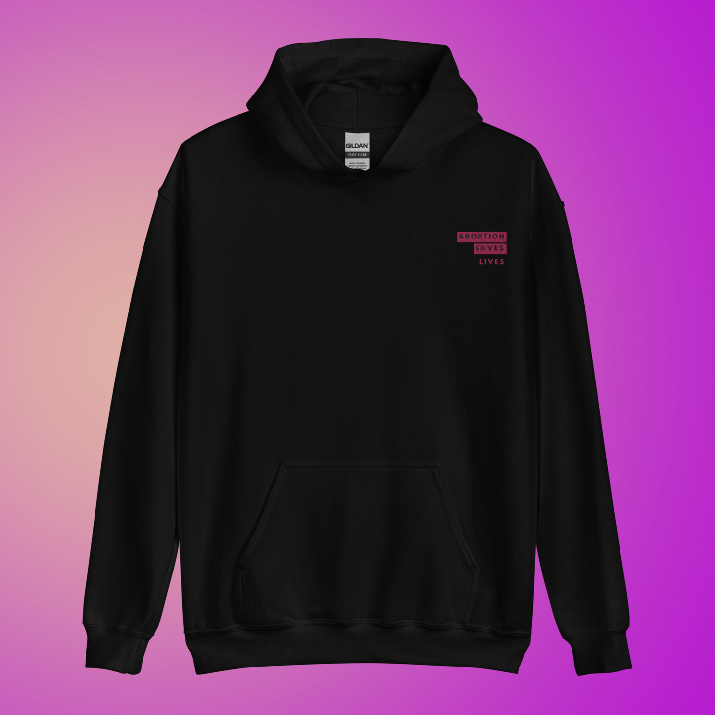 Abortion Saves Lives Unisex Embroidered Hoodie