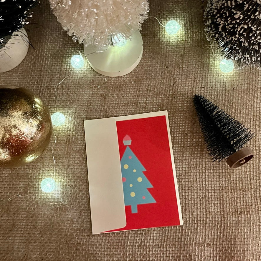 Cupcake Christmas Tree Topper Card
