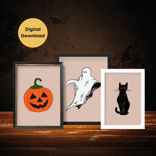 Boho Halloween Digital Print Bundle
