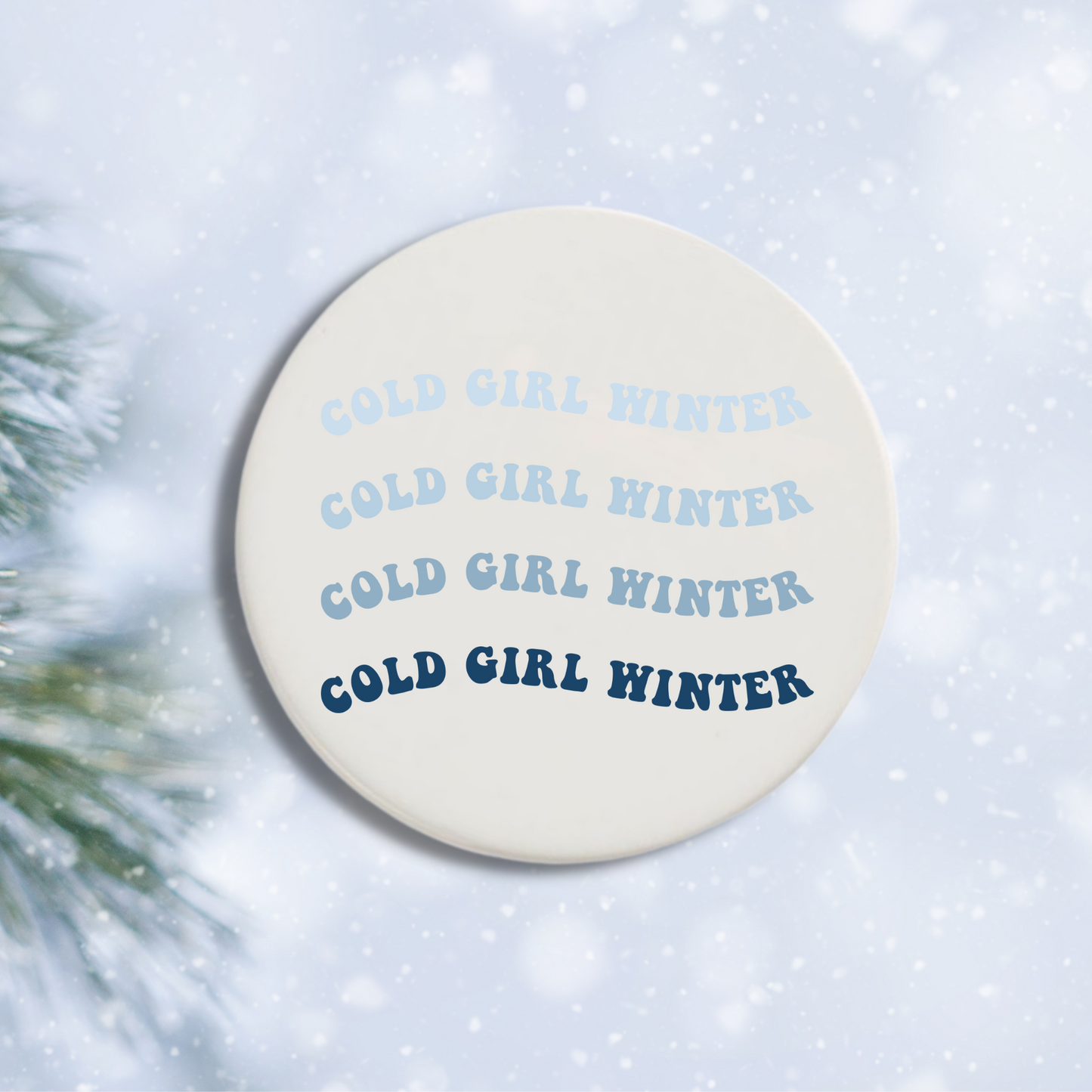 Cold Girl Winter Mug and Coaster Gift Set