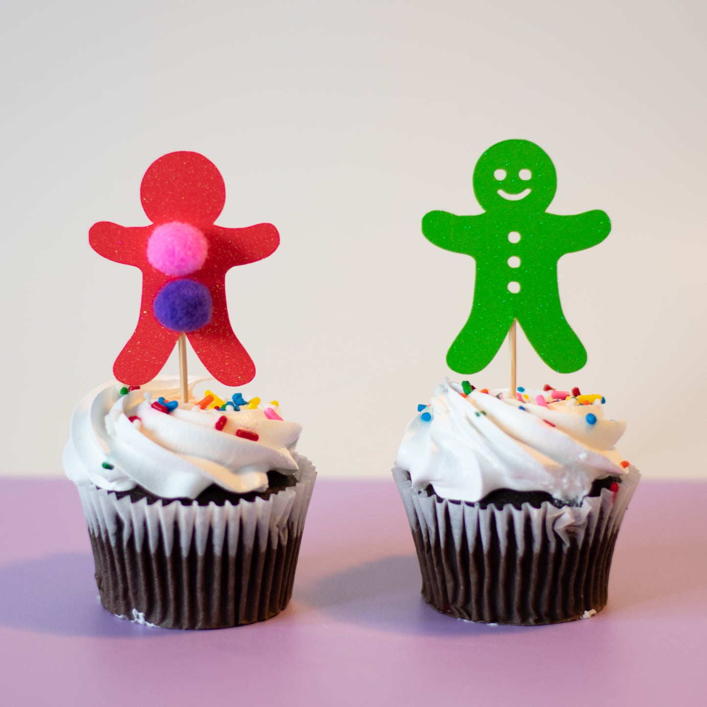 Gingerbread Cookie Cupcake Toppers