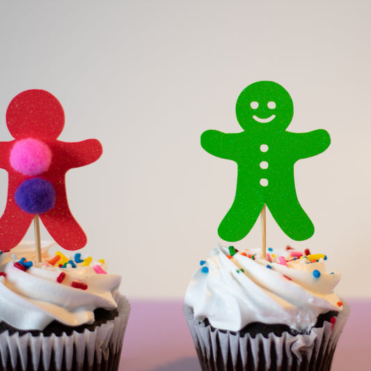 Gingerbread Cookie Cupcake Toppers