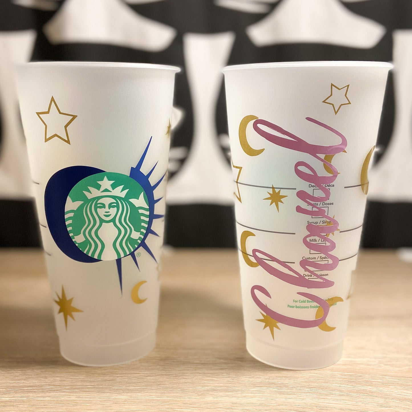 Moon, Sun, and Stars Venti Starbucks Cold Cup 24oz