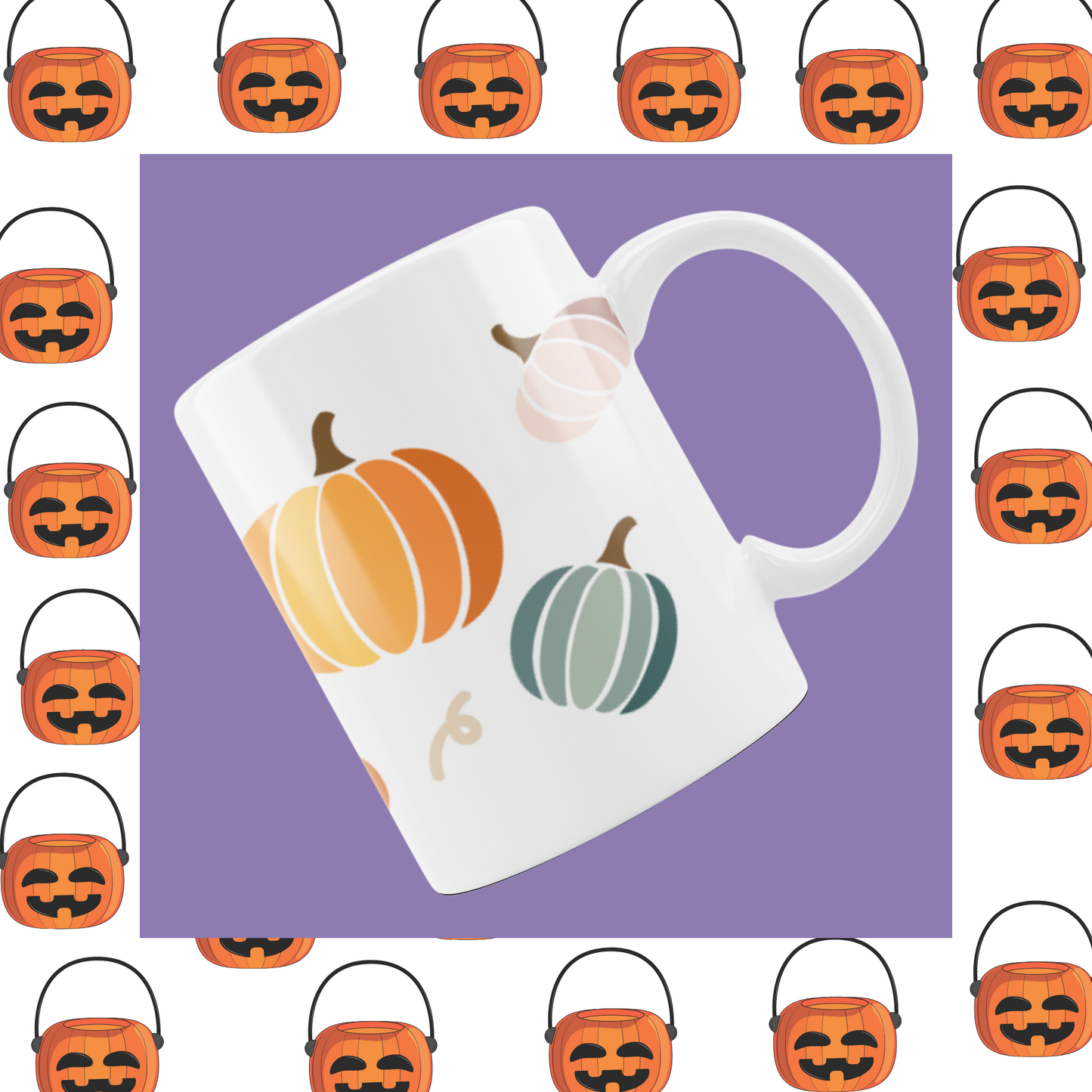 Colourful Pumpkin Patch Mug | 12oz