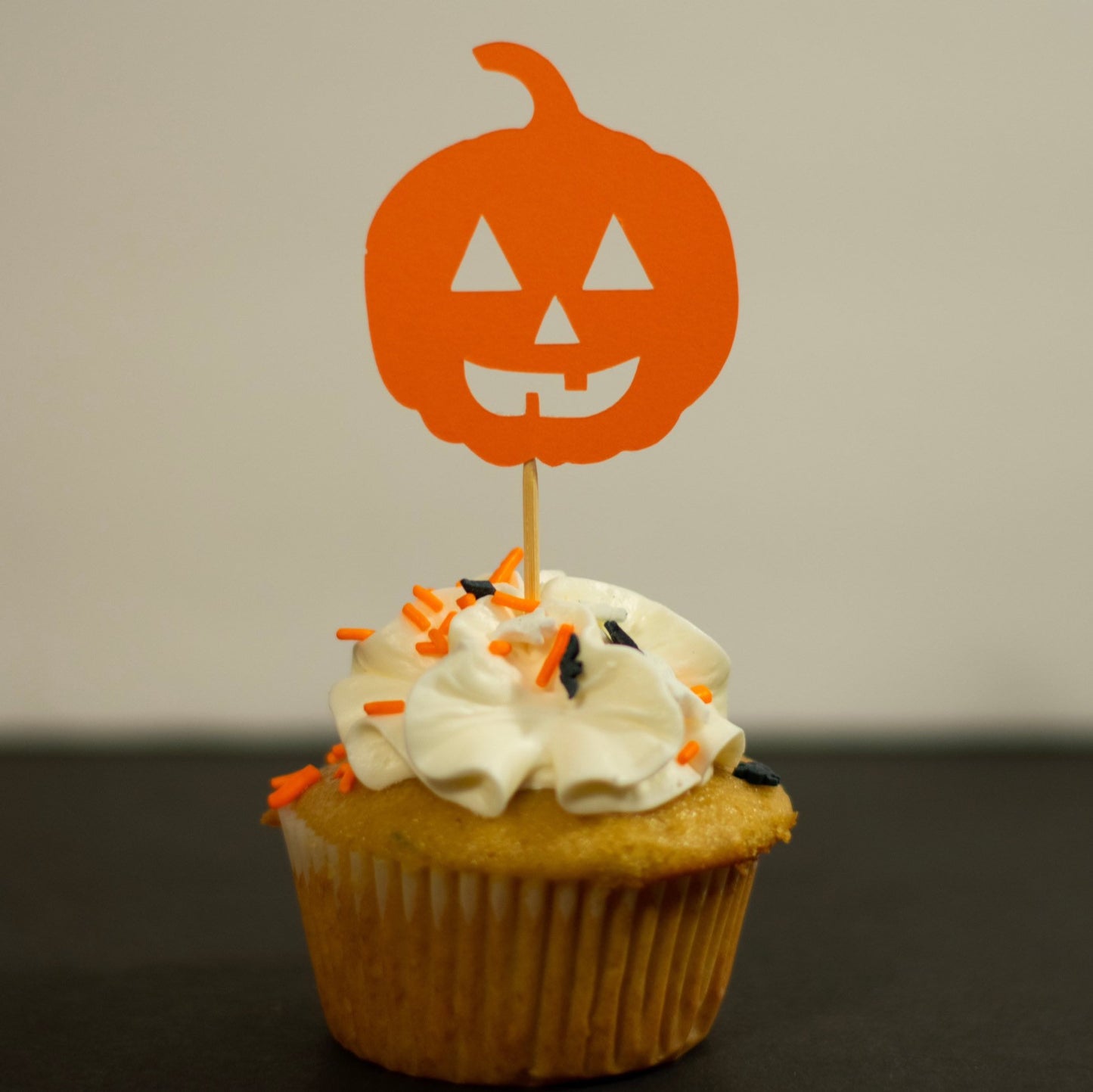 Jack-o-lantern Cupcake Toppers / Pumpkin Cupcake Toppers