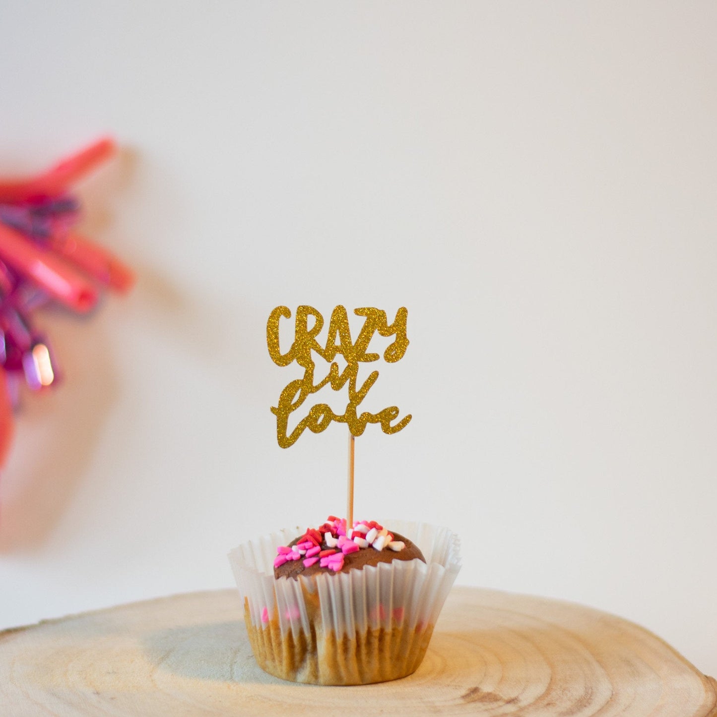 Crazy in Love Cupcake Toppers