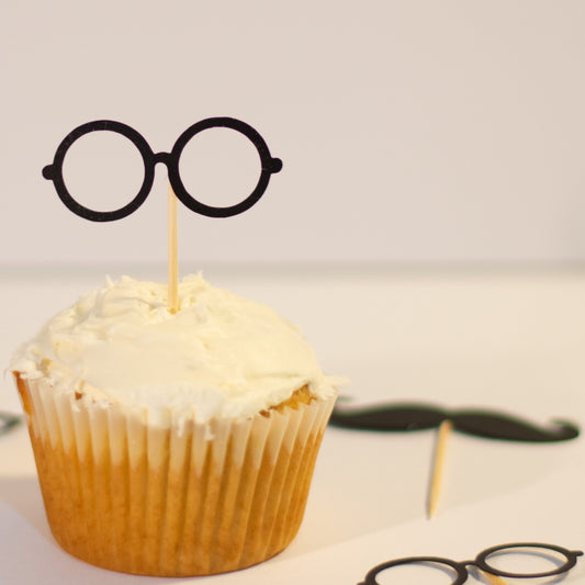 Glasses Cupcake Toppers / Nerd Cupcake Toppers