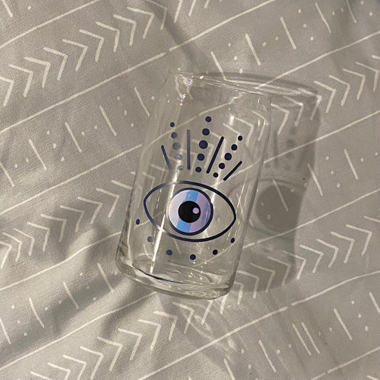 Evil Eye Beer Can Glass 16oz
