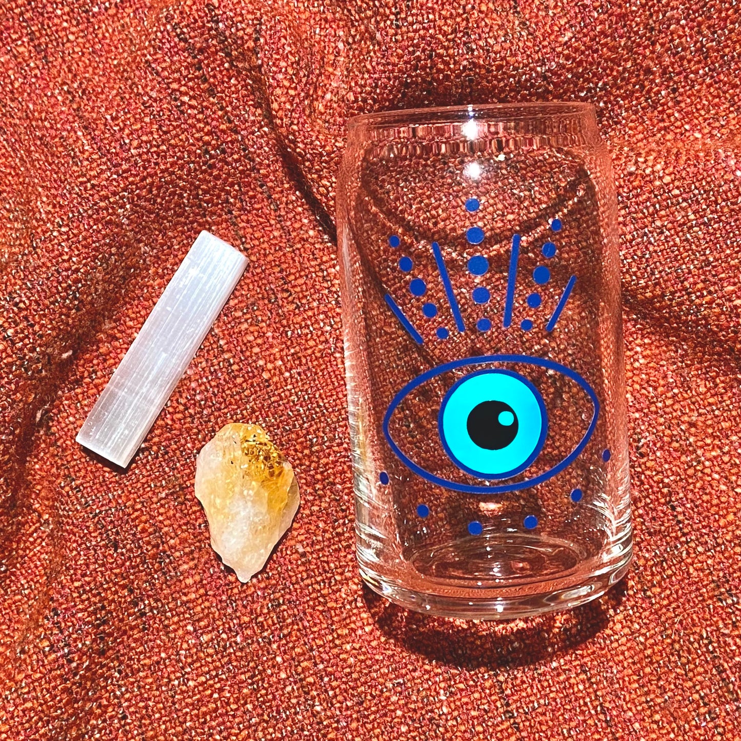 Evil Eye Beer Can Glass 16oz